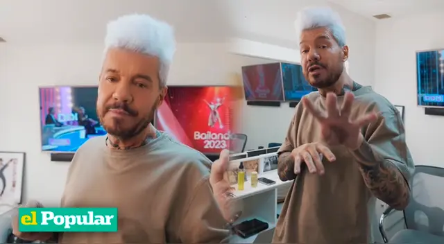 Marcello Tinelli abre su camerino y muestra lo que no le puede faltar.