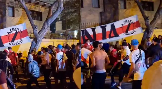 Hinchas peruanos se fueron a los puños en el banderazo. Hinchas peruanos se fueron a los puños en el banderazo.