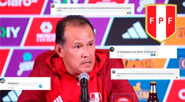 Hinchas peruanos hicieron sentir su posición con el once titular ante Brasil. Hinchas peruanos hicieron sentir su posición con el once titular ante Brasil.