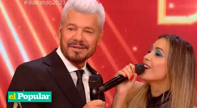 Milett Figueroa le canta a Marcelo Tinelli en 'Bailando 2023'.
