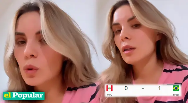 Fiorella Retiz ganó su apuesta tras apostar por Brasil. Fiorella Retiz ganó su apuesta tras apostar por Brasil.