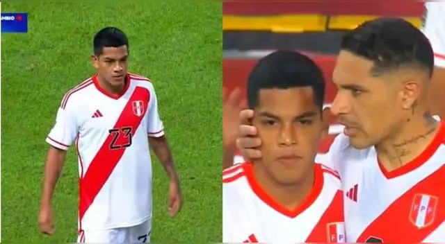 Joao Grimaldo recibió tremendo gesto paternal de Paolo Guerrero en su debut en el Perú vs. Brasil