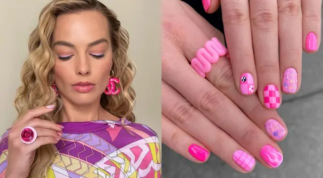 Para un look llamativo agrega escarcha a tus uñas.