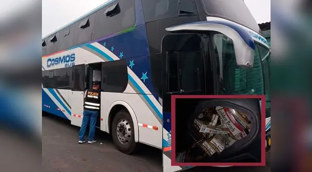 Cigarrillos ‘bambas’  ocultos en ómnibus interprovincial