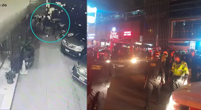 Las cámaras de seguridad registraron el momento de la explosión de la granada de guerra en la discoteca Xander's de SJL.