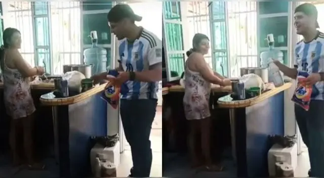 Venezolano decide regresar a su país tras estar años en Perú y sorprende a su madre.