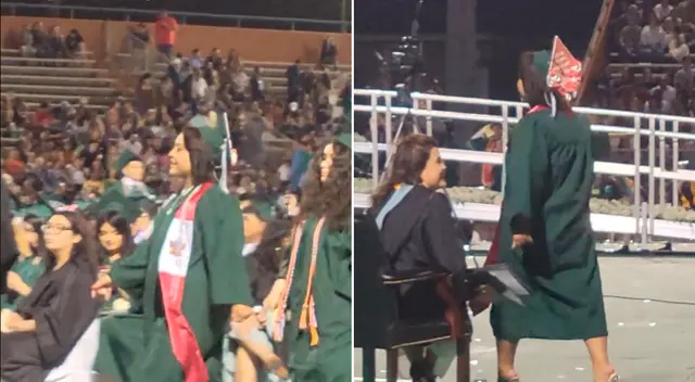 Compatriota se gradúa como abogada en EEUU y sorprende en TikTok con detalle patrio en su vestimenta.