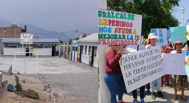 Autoridades y padres de este colegio exigieron a que se mejoren las condiciones.