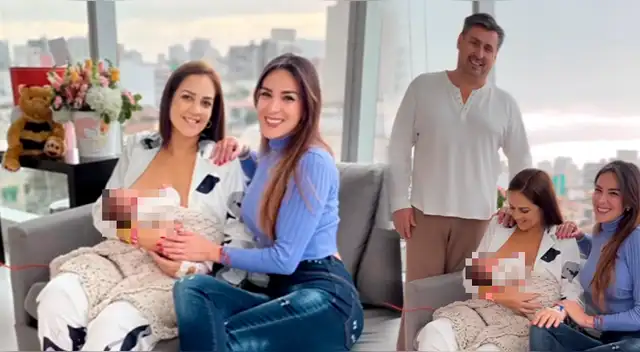 Marina Mora dio a luz y Silvia Cornejo la visitó.