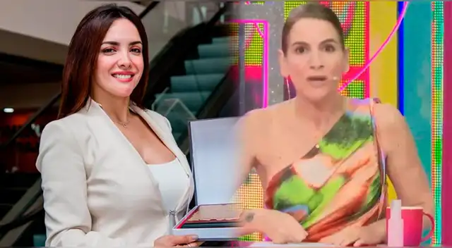 Gigi Mitre muestra sus dotes de conferencista como Rosángela Espinoza. Gigi Mitre muestra sus dotes de conferencista como Rosángela Espinoza.