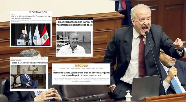 Hernando Guerra García: así informó la prensa extranjera el deceso del congresista de Fuerza Popular Hernando Guerra García: así informó la prensa extranjera el deceso del congresista de Fuerza Popular