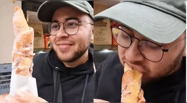 Mexicano come churros peruanos por primera vez y reacciona: "Me gustó más que los nuestros"
