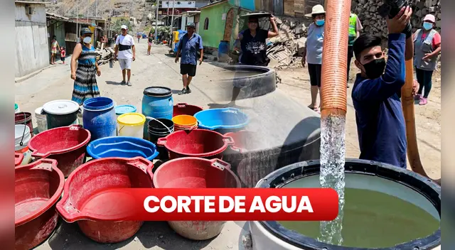 Corte de agua hoy lunes 2 de octubre en varios distritos de Lima y Callao.