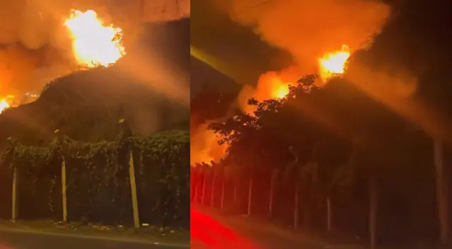 Incendio de gran magnitud devoró terreno baldío en Barranco