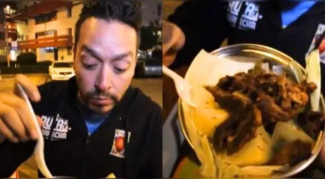 Mexicano sorprendido al probar anticucho con pancita por primera vez y es viral en TikTok. Mexicano sorprendido al probar anticucho con pancita por primera vez y es viral en TikTok.