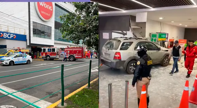 Auto choca contra el Wong de Benavides en Surco.