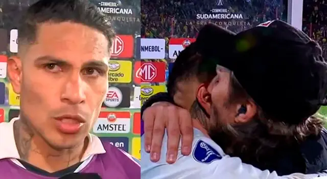 El gesto de Zubeldía con Paolo Guerrero tras clasificar a la final de la Copa Sudamericana.