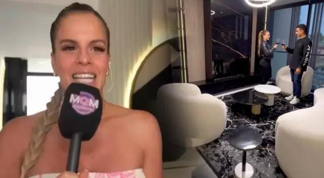 Alejandra Baigorria feliz por su nuevo departamento.