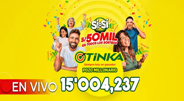 El pozo millonario de la Tinka se sorteará este domingo 8 de octubre a las 10:50 p.m.