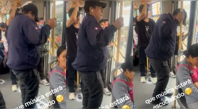 Captan a señor bailando de singular manera en pleno bus y causa risas en TikTok. Captan a señor bailando de singular manera en pleno bus y causa risas en TikTok.