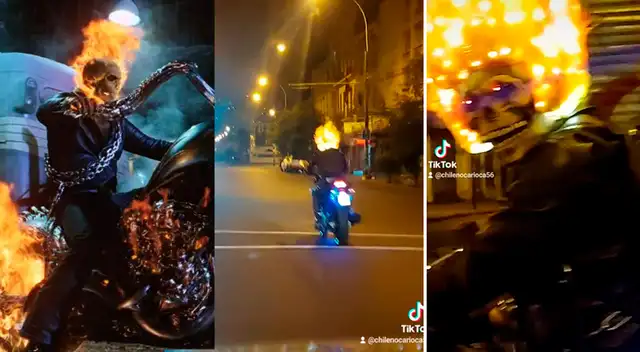 TikTok hizo viral al Vengador Fantasma que transita por las calles.