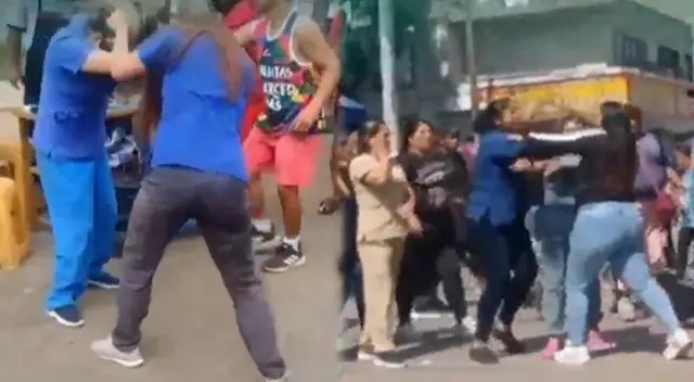 Mujeres se pelean por jalar pacientes a sus policlínicos en Comas.