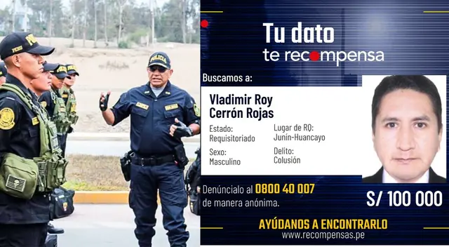 La Policía vienen buscando a Vladimir Cerrón, quien ha sido sentenciado a tres años y medio de prisión efectiva.