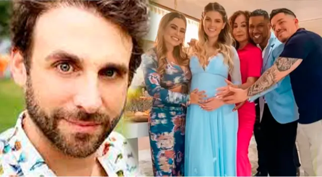 Rodrigo González se burla del baby shower de Brunella Horna y Richard Acuña.