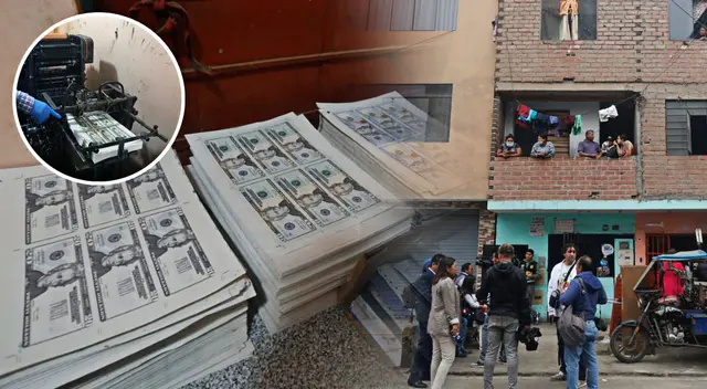 El local de El Agustino era aprovechado por una presunta banda criminal que se dedicaba a la fabricación de dólares falsos. El local de El Agustino era aprovechado por una presunta banda criminal que se dedicaba a la fabricación de dólares falsos.