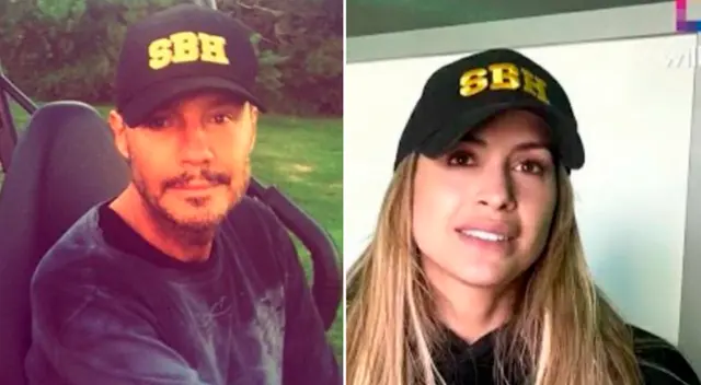 Milett Figueroa y Marcelo Tinelli con la misma gorra.