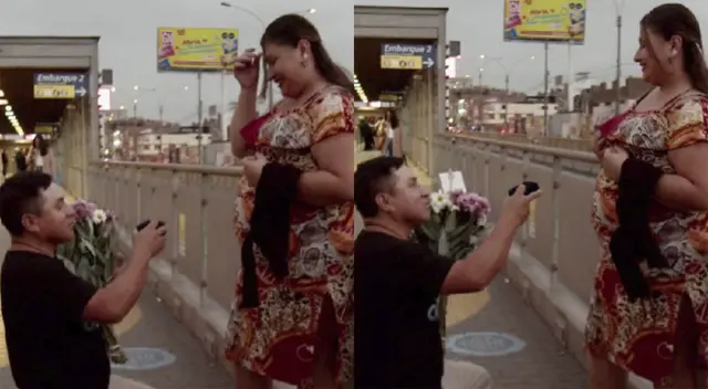 Pedida de mano se hizo viral en redes sociales. Pedida de mano se hizo viral en redes sociales.