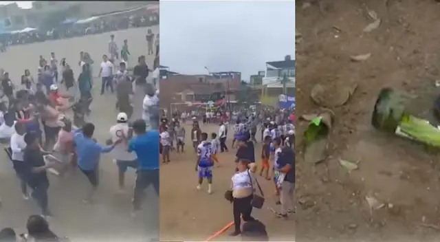 La batalla campal se dio en presencia de niños. La batalla campal se dio en presencia de niños.