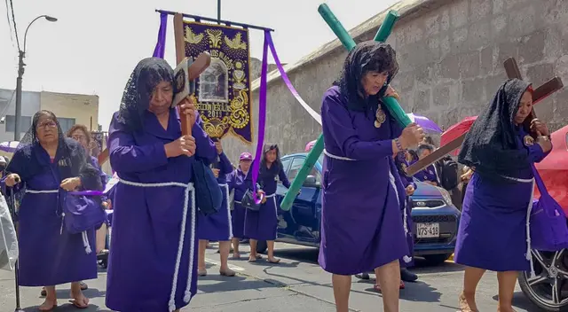 La imagen recorrió las principales calles de la ciudad de Arequipa. La imagen recorrió las principales calles de la ciudad de Arequipa.