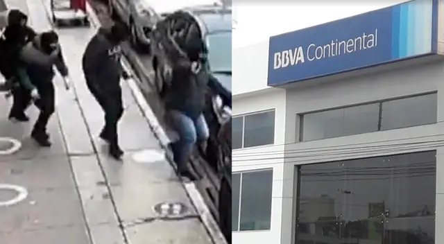 Delincuentes fuertemente armados roban el Banco Continental Delincuentes fuertemente armados roban el Banco Continental