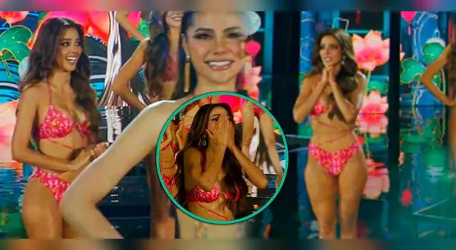 Luciana Fuster al borde las lágrimas en el Miss Grand.