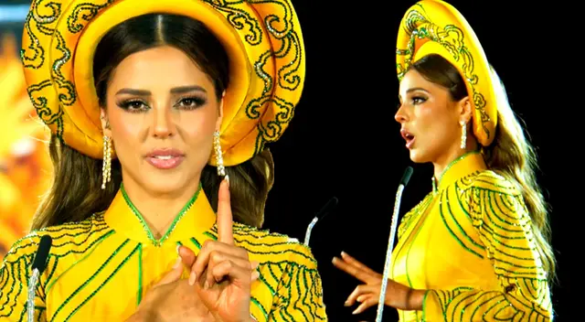 Luciana Fuster dio un emotivo mensaje en el Miss Grand International.