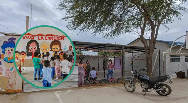 Los niños estudian en la calle y se esperaba que sea temporal.