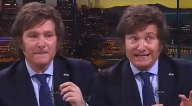 Javier Milei tiene extraño comportamiento en una entrevista EN VIVO.
