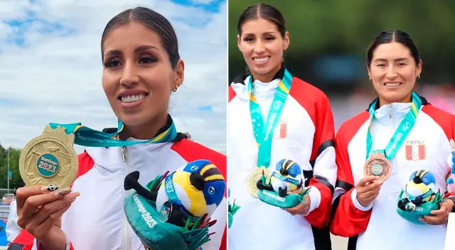 Kimberly García y Evelyn Inga subieron al podio de Santiago 2023.