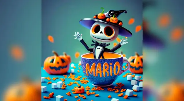 Ideogram, nombres en 3D con diseños de Halloween
