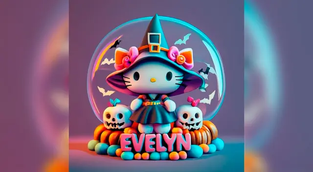 Ideogram, nombres en 3D con diseños de Halloween