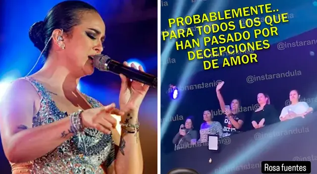 Rosa Fuentes es echada en concierto de Daniela Darcourt celebrando.