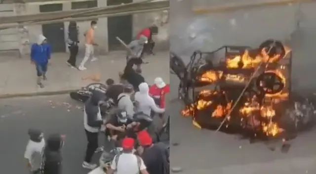 Mafia peruana se enfrenta a venezolanos en La Victoria.