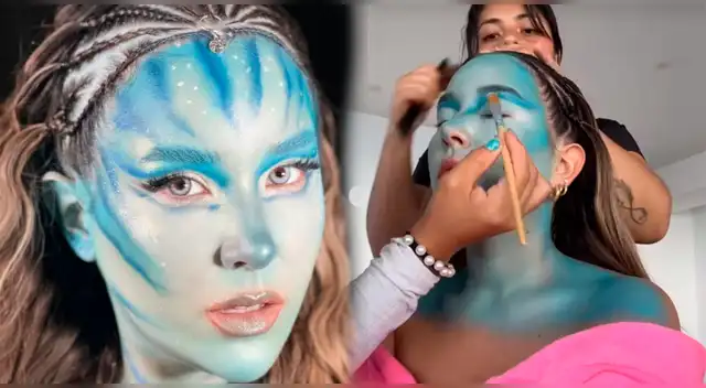 Alessandra Fuller se transforma en avatar en Halloween.