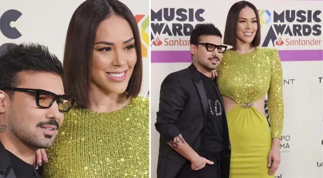 Karen Schwarz y Ezio Oliva desfilaron en Los 40 Music Awards Santander.