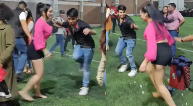 Jóvenes peruanos se lucen en fiesta al ritmo de huayno cajamarquino.