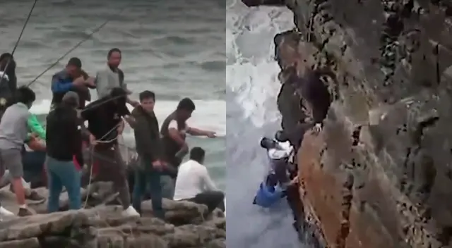 Rescatan a joven que cayó del Salto del Fraile. Rescatan a joven que cayó del Salto del Fraile.