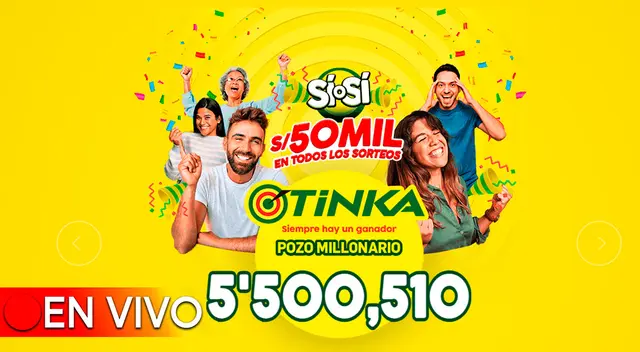 El pozo millonario de la Tinka se sorteó este miércoles 8 de noviembre a las 10:50 p.m. El pozo millonario de la Tinka se sorteó este miércoles 8 de noviembre a las 10:50 p.m.