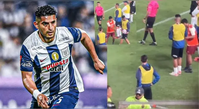 Imágenes muestran el preciso momento del incidente entre el jugador y el trabajador de la 'U'. Imágenes muestran el preciso momento del incidente entre el jugador y el trabajador de la 'U'.