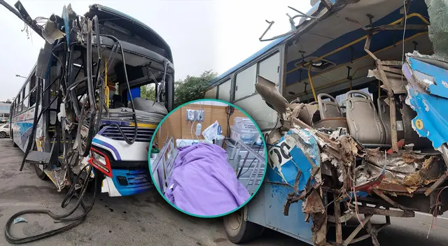 Al menos 30 heridos dejó el choque de dos buses en la Panamericana Norte y dos están en UCI.